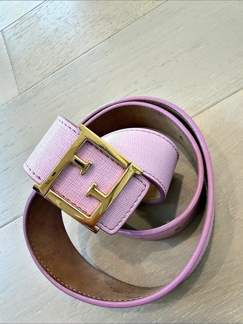 FENDI Pink Leather Belt